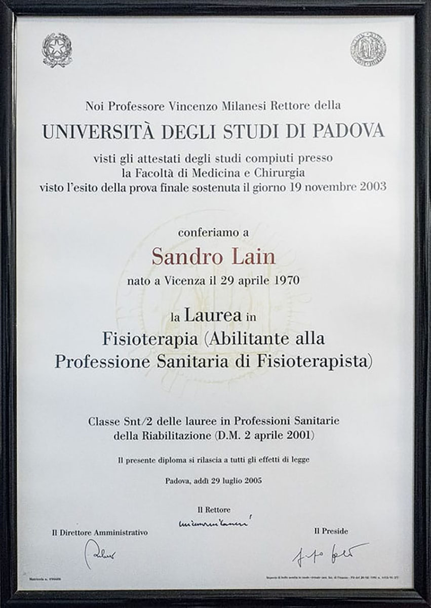 Diploma Laurea Dr Sandro Lain Diploma Laurea Dr Sandro Lain